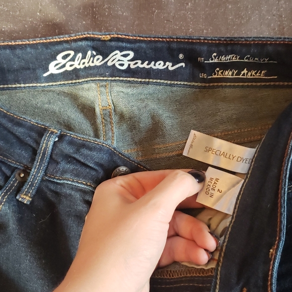 Eddie Bauer Dark Wash Skinny Jeans - Picture 2 of 4